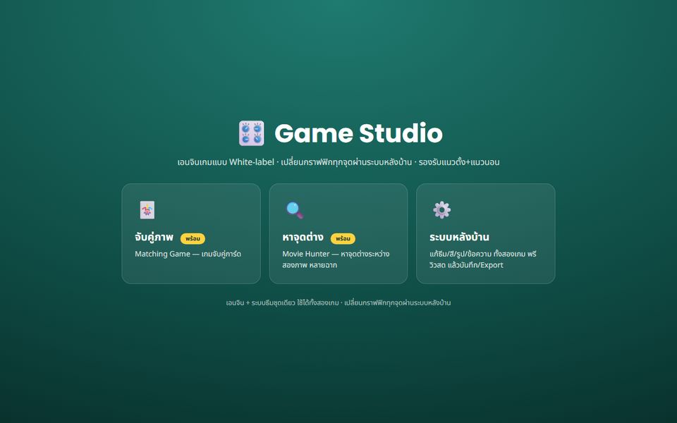 ภาพหน้าจอ Game Studio